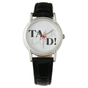 Parler comme Dieu Montre rouge blanc et noir
