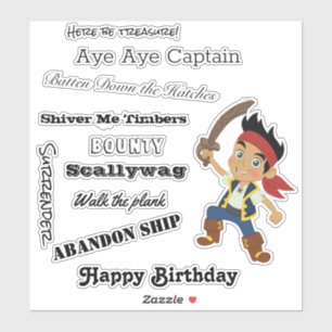 parler comme un Sticker pour garçon pirate