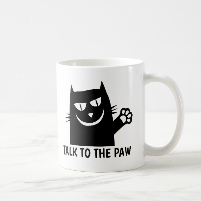 PARLEZ À LA PAW CAT Coffee Mugs (Droite)
