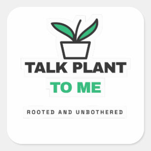 Parlez à la plante Autocollant de plante drôle