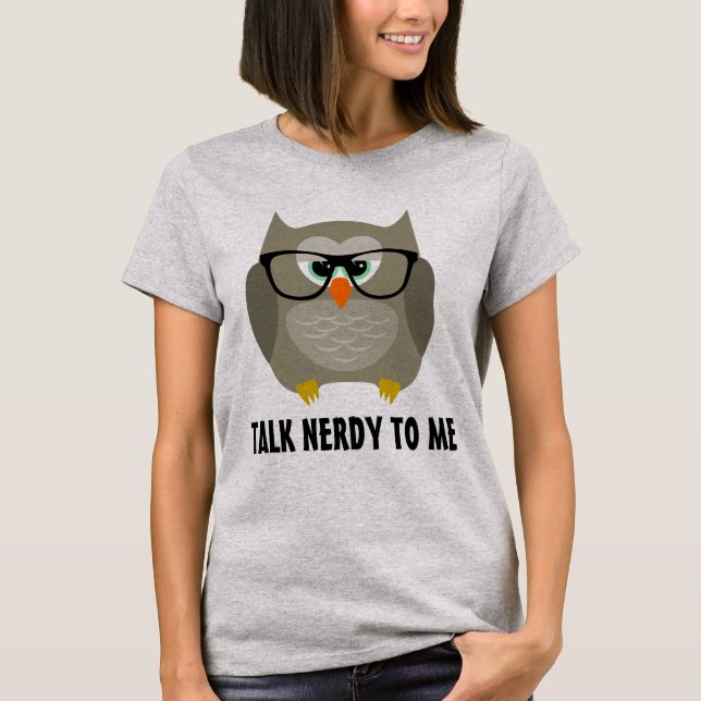Parlez à mon nerdy de t-shirts de hibou (Devant)