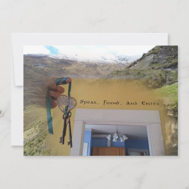 Parlez, ami et entrer Invitation de la fête du réc (Devant)