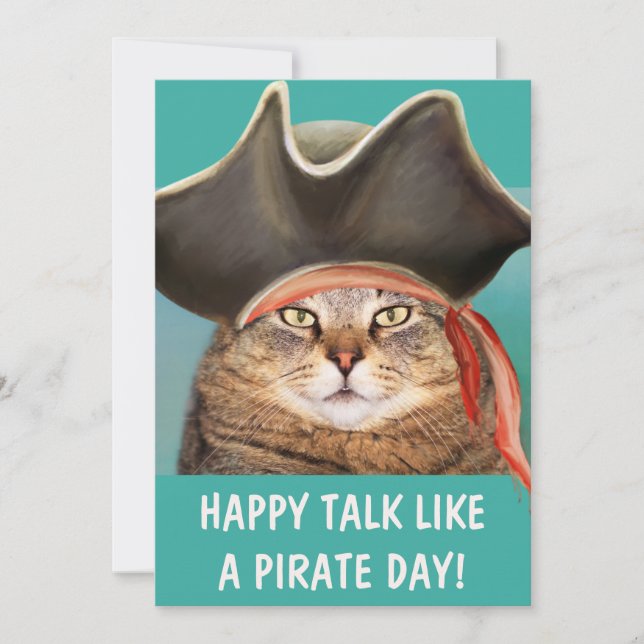 Parlez Comme Un Chat Drôle De Pirate (Devant)