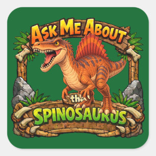 Parlez-moi du Spinosaurus   Autocollant 3 pouces