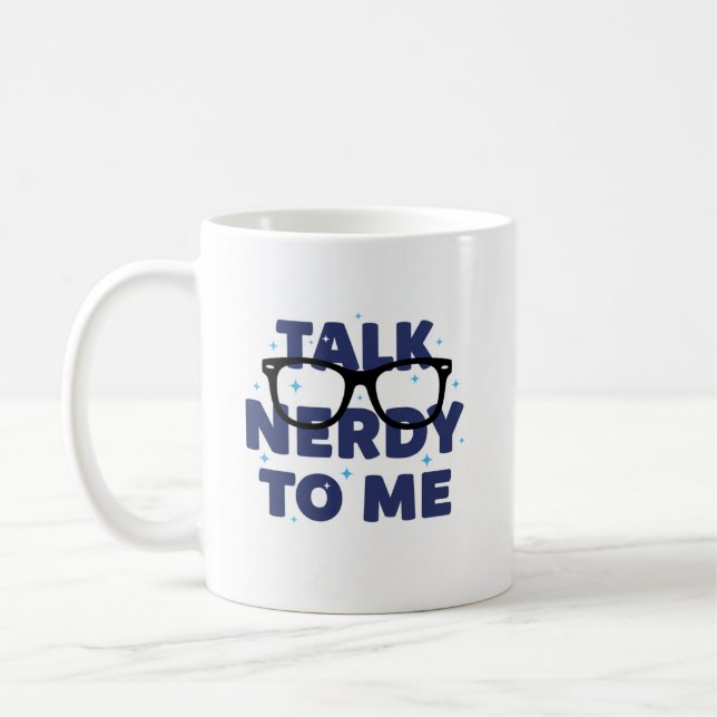 Parlez Nerdy à moi Lunettes Mug (Gauche)