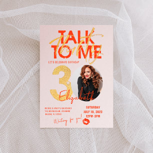Parlez trente à moi 30e carte d'invitation anniver