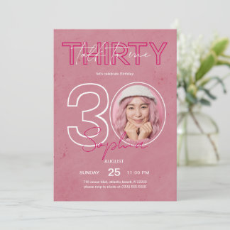 Parlez Trente Pour Moi Pink Anniversaire Carte d'i