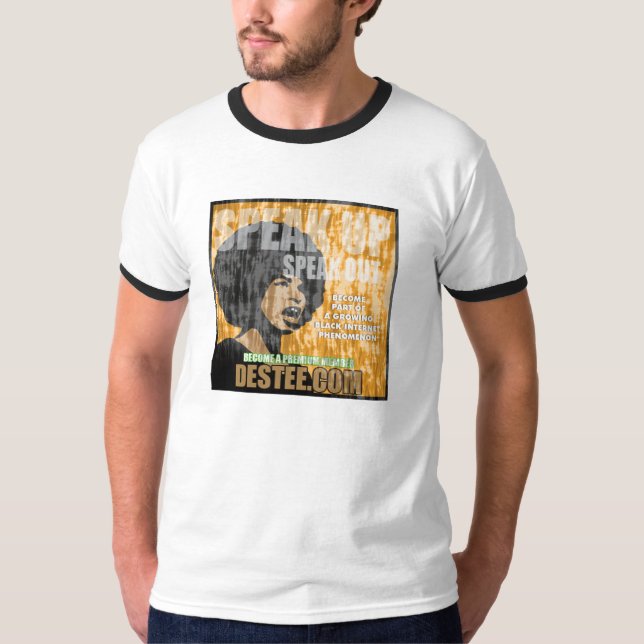 Parlez vers le haut du T-shirts des hommes (Devant)