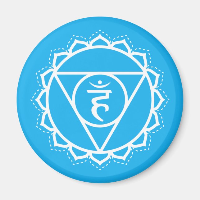 Parlez votre vérité Bleu Throat Aimant Chakra (Devant)