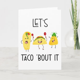 parlons taco à propos de cela carte drôle de pensé