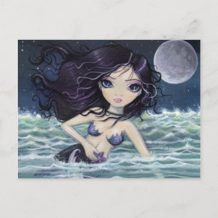 Parmi la carte postale de sirène de la mer douce