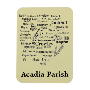 Paroisse Acadia Louisiana Villes et lieux Magnet