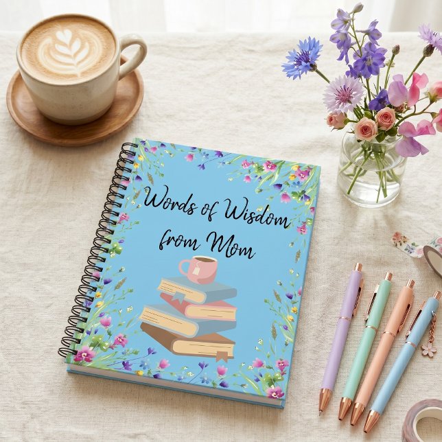 Paroles de sagesse de maman Journal floral (Créateur téléchargé)