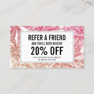 Parrainage Carte de Parties scintillant Tropical Rose/Bronze