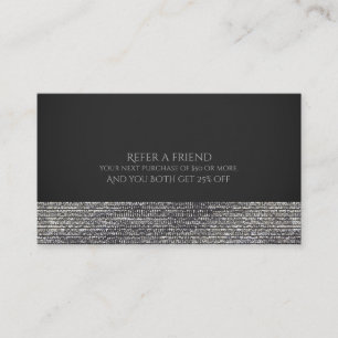 Parrainage Carte de recommandation chic à paillettes Glam mod