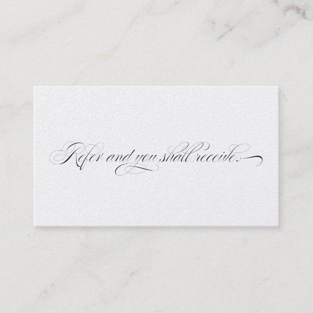 Parrainage Carte de recommandation client professionnelle élé (Devant)