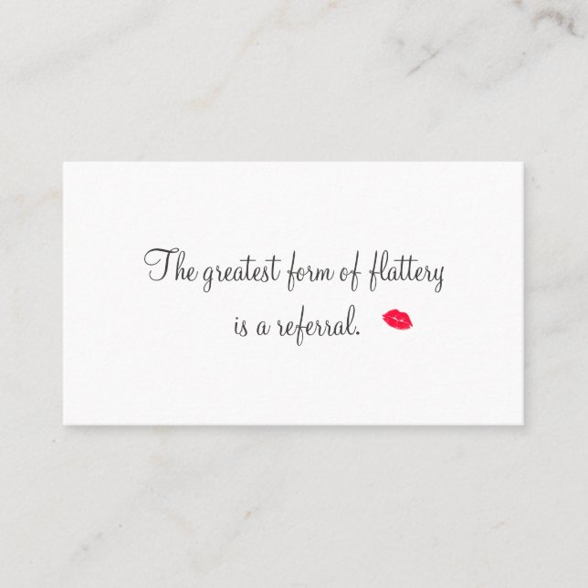 Parrainage Carte de recommandation Cosmetologie Retro Kissing (Devant)