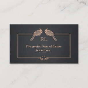 Parrainage Carte de recommandation du client Monogramme d'ois