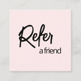 Parrainage Carte de recommandation d'un ami rose