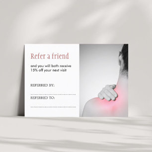 Parrainage Carte de recommandation d'un thérapeute de massage