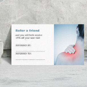 Parrainage Carte de recommandation d'un thérapeute de massage