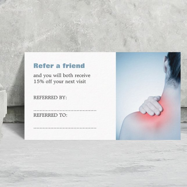 Parrainage Carte de recommandation d'un thérapeute de massage (Créateur téléchargé)