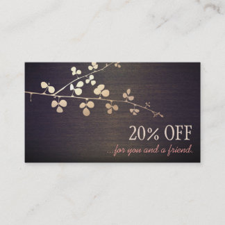 Parrainage Carte de recommandation, élégant Zen Gold Branch S