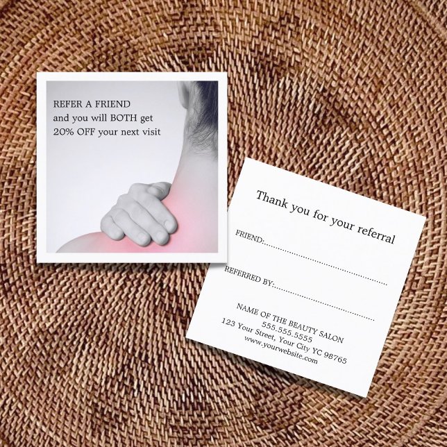 Parrainage Carte de recommandation pour massothérapeute moder (Créateur téléchargé)