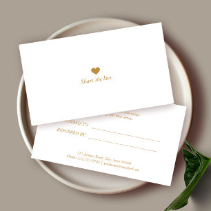 Parrainage Carte de recommandation professionnelle minimalist