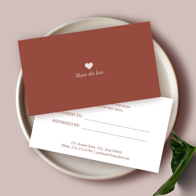 Parrainage Carte de recommandation professionnelle minimalist (Créateur téléchargé)