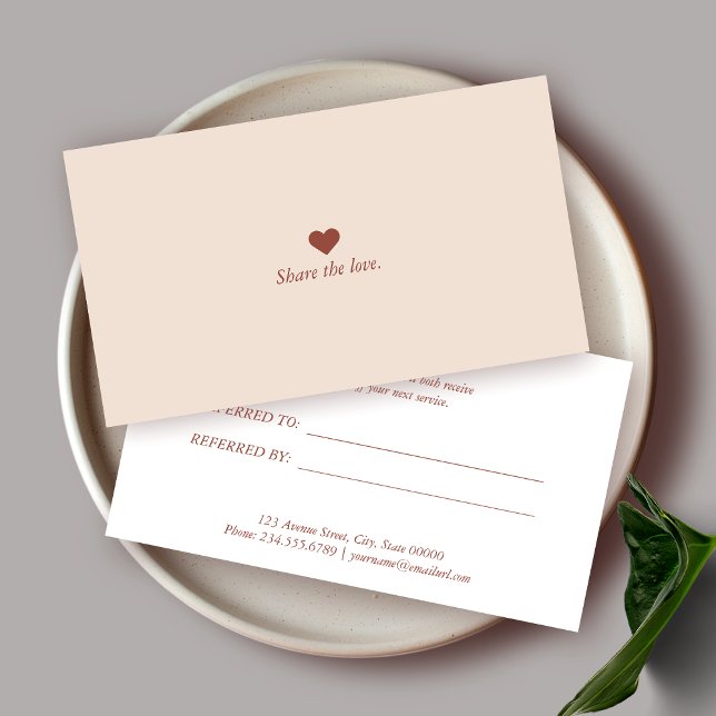 Parrainage Carte de recommandation professionnelle minimalist (Créateur téléchargé)