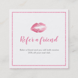 Parrainage Carte de recommandation Rose & Blanc Baiser