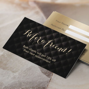 Parrainage Carte de référencement   Luxe Black & Gold