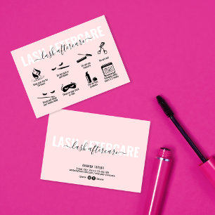 Parrainage Carte de soins postérieurs Blush Lash