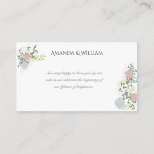 Parrainage Carte d'invité de mariage à l'aquarelle florale fi