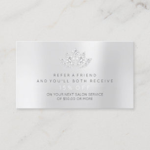 Parrainage Diamant Lotus du gris argenté VIP de carte de
