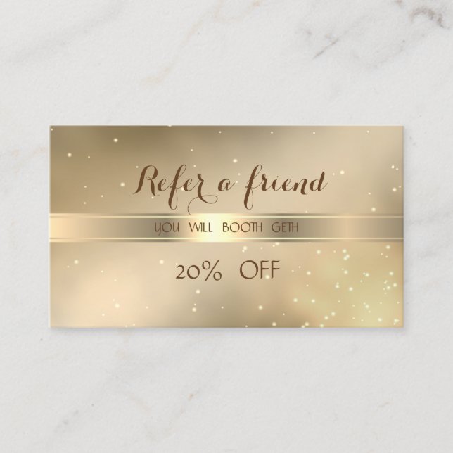 Parrainage Élégant, Design, Moderne, Carte de recommandation  (Devant)