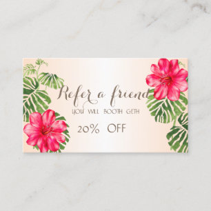 Parrainage Élégant Hibiskus élégant, Palm Leave Carte de réfé