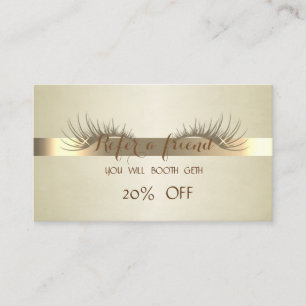 Parrainage Élégant Professionnel, Faux Lashes Carte de recomm
