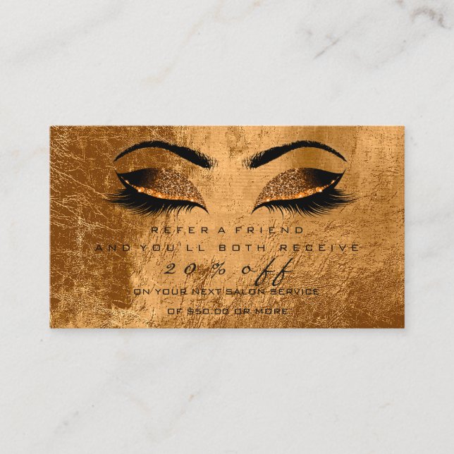 Parrainage Extension de la carte d'aiguillage du salon Lashes (Devant)