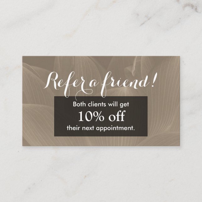 Parrainage Fleur Brown élégante de la carte | Lotus de (Devant)