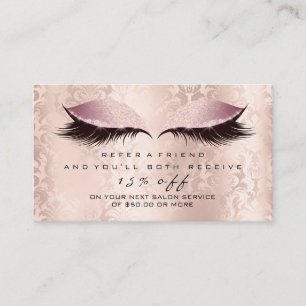Parrainage Le rose de maquillage de damassé de carte de