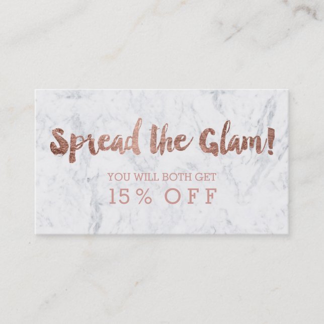 Parrainage Marbre rose moderne 2 de typographie d'or de carte (Devant)