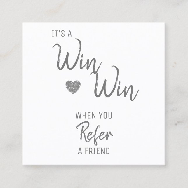 Parrainage Moderne Référer une carte de recommandation d'ami (Devant)
