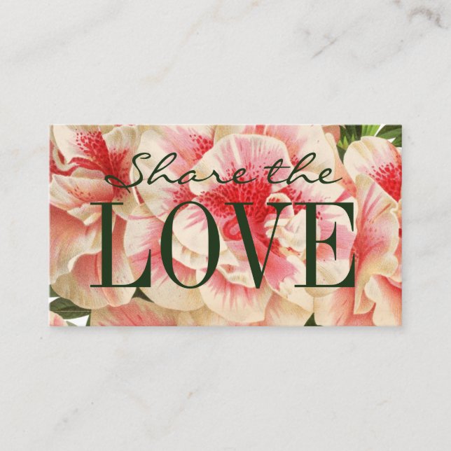 Parrainage Référez-vous un carte de visite floral (Devant)