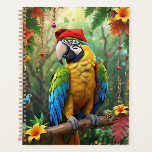 Parrot de Noël Comme Père Noël-76349 (Devant)