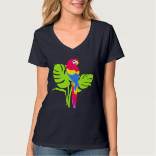 Parrot Macaw oiseau simple art graphique t-shirt