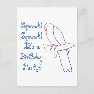 Parrot Thème Anniversaire Fête Invitation Cartes p
