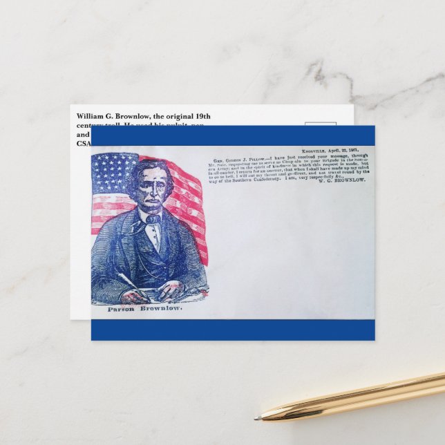 Parson Brownlow soumission carte postale (Devant/Arrière en situation)