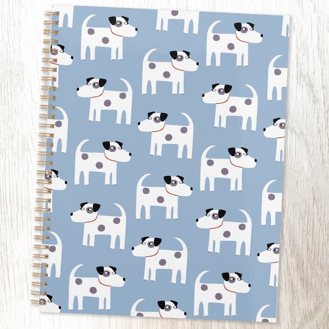 Parson Jack Russell Terrier Chien Motif bleu (Jack Russell Parson Terrier dog pattern planner)